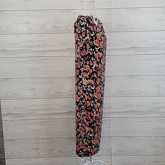 LulaRoe Julia sheath dress abstract floral - black & Red Women's Size XS - Picture 5 of 11